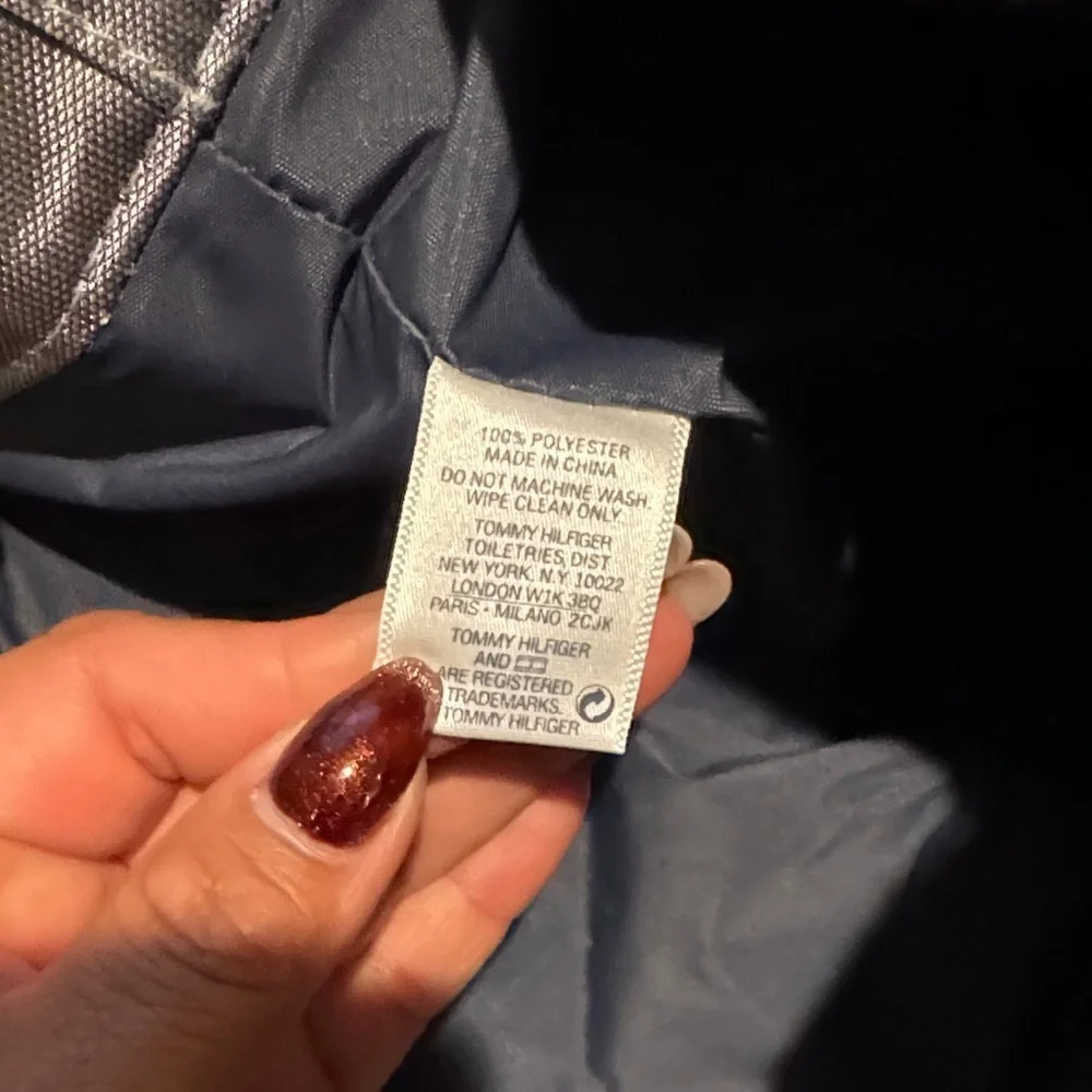 Tommy Hilfiger Blue and Gray Duffel Bag